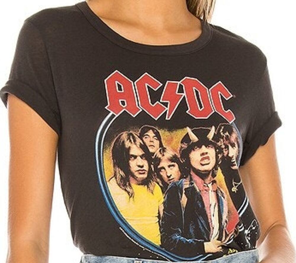 Chaser AC/DC T Shirt Tee Highway To Hell Rock Tour Band Graphic Logo Black XS
